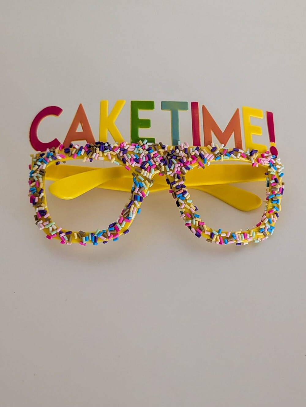 Cake Time Glasses - Novelty Happy Birthday Glasses Photo Props for Party Favors